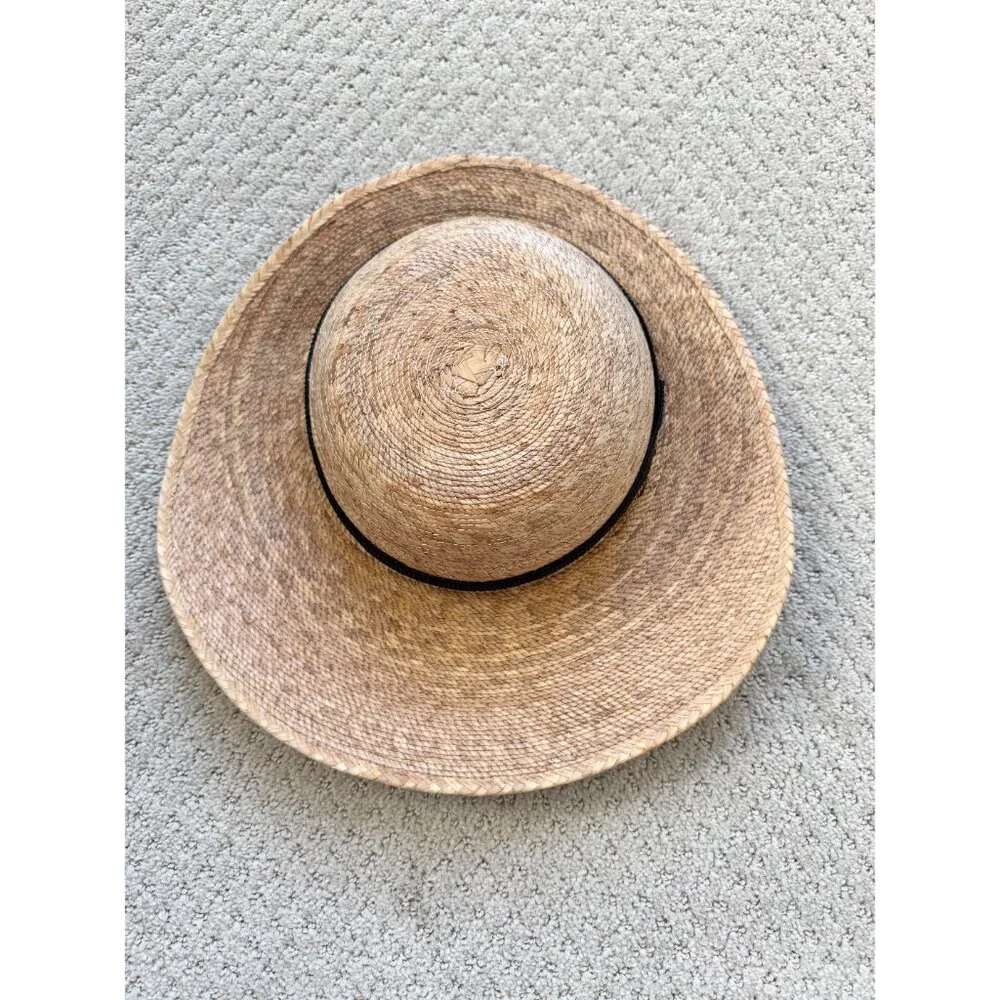 Tula Austin TX Straw Hat Women's Small Woven Round Outdoor Sun Beach Gardening - Picture 6 of 11